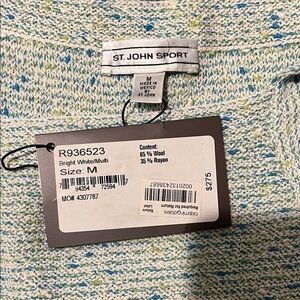 St. John Sport Women's Bright White Multi Tank Top